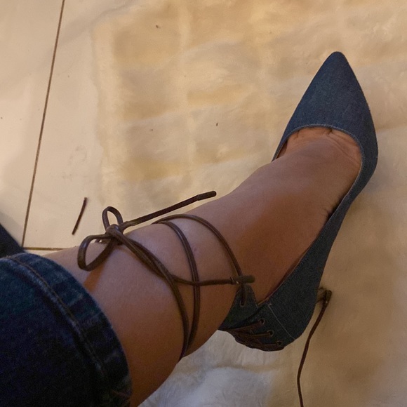 Nine West elegant denim  heels 👠 - Picture 7 of 8
